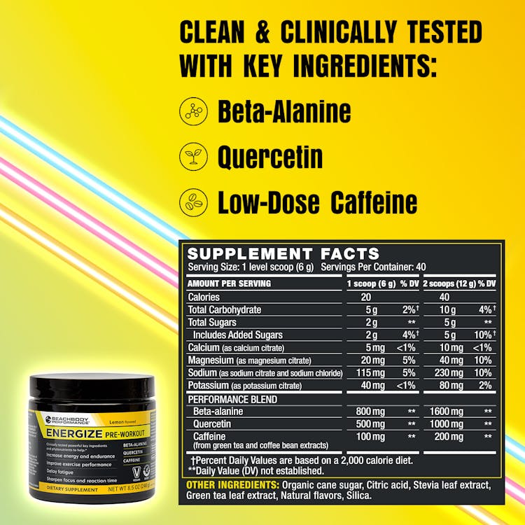 Lemon Energize Supplement Facts