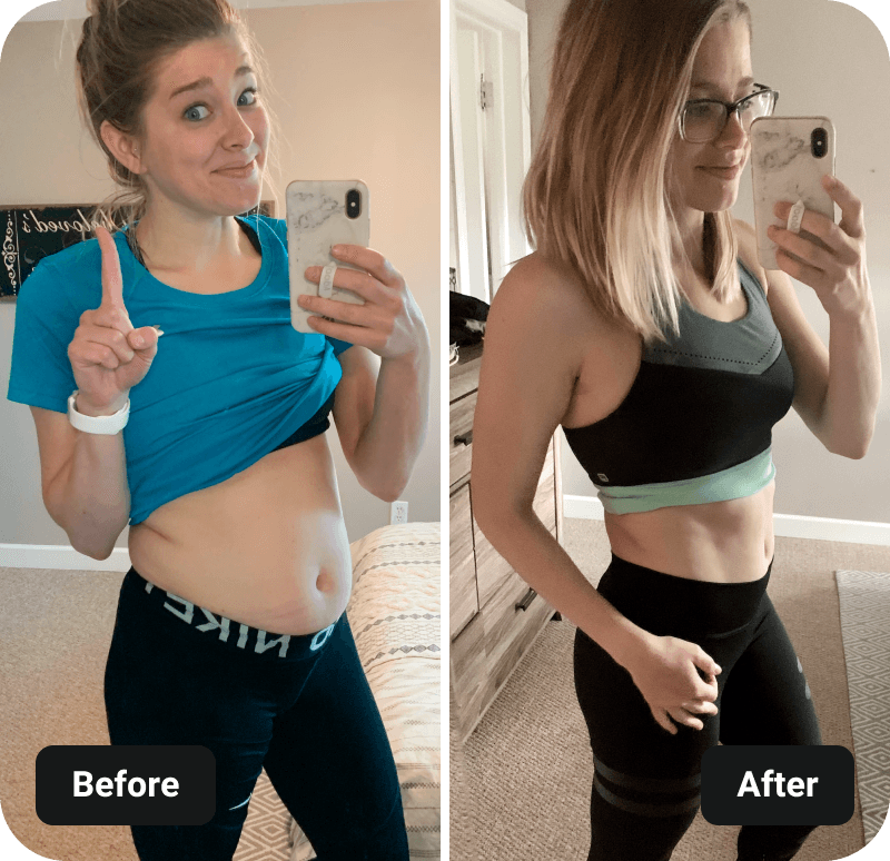 Pre & Post Natal Barre Blend results before and after